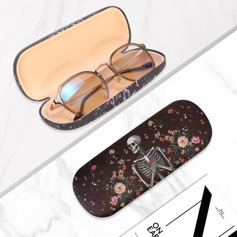 PERFECTSIGHT Store Hard Shell Eyeglasses Case, PU Leather Protective Glasses Case, Cute Eyeglass Case for Women Men Girls - Image 5